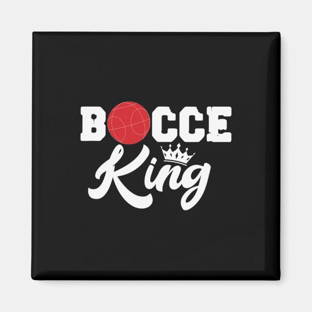 Imã Mens Bocce King Bocci Player - Lewn Ball Gam (Frente)