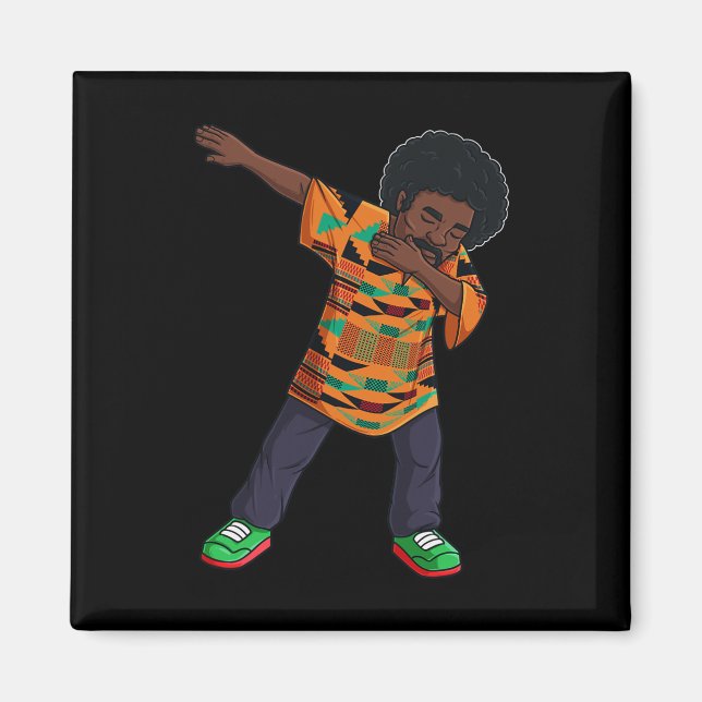 Imã Mens Dabbing African American Man Juneteenésimo Ne (Frente)