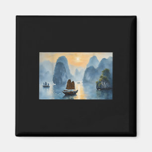 Imã Mens - Paisagem Cênica do Vietnã Ha Long Bay Desig