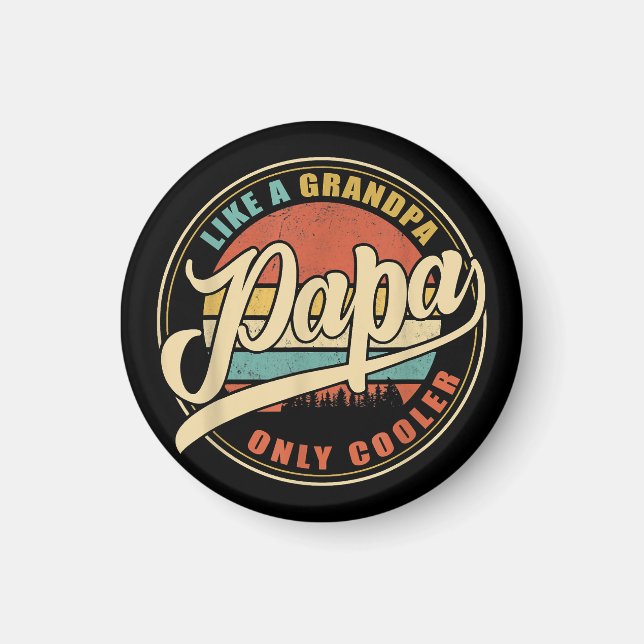Imã Mens PAPA como um Vovô APENAS UM Pai Engraçado (Frente)