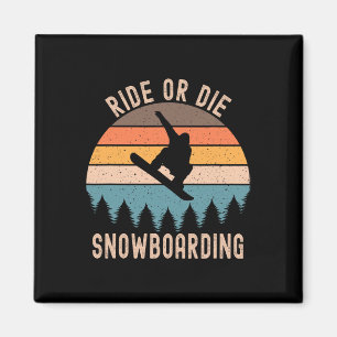 Imã Mens Ride Ou Morra Snowboard Snowboard Snowboarde