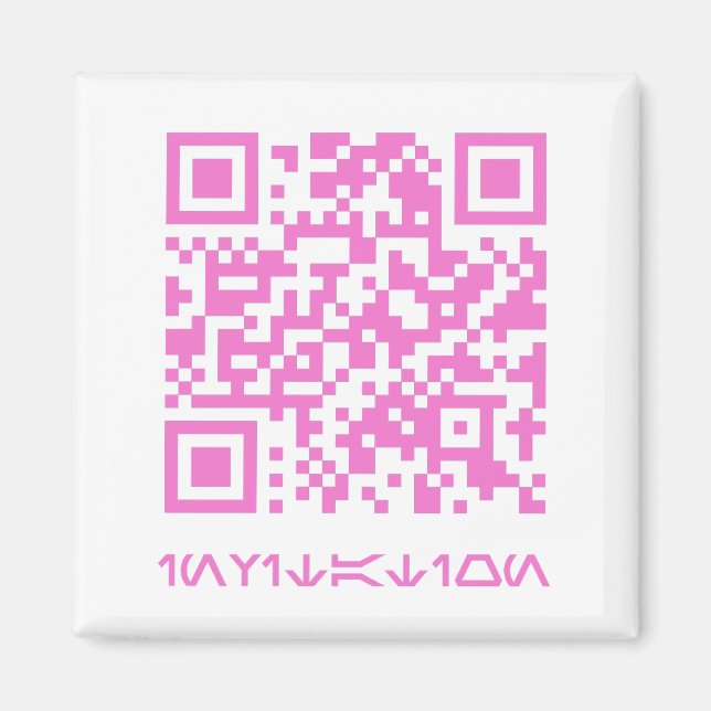 Imã Mensagem de código QR para a data HOCO.b (Frente)