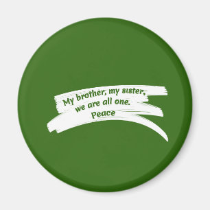 Imã Mensagem de Paz de Limpeza de Paint Stroke