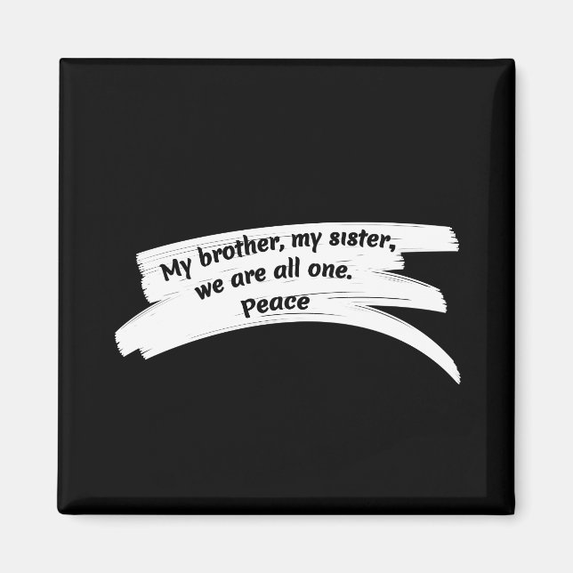 Imã Mensagem de Paz de Paint Wipe (Frente)