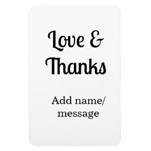 Ímã Mensagem de texto nome da empresa de amor e agrade