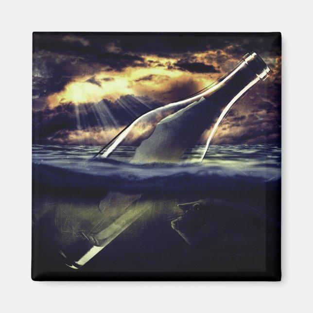 Imã Mensagem em uma garrafa (Frente)