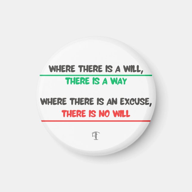 Imã Mensagem humorística, mas tão real: Onde há um wi (Frente)