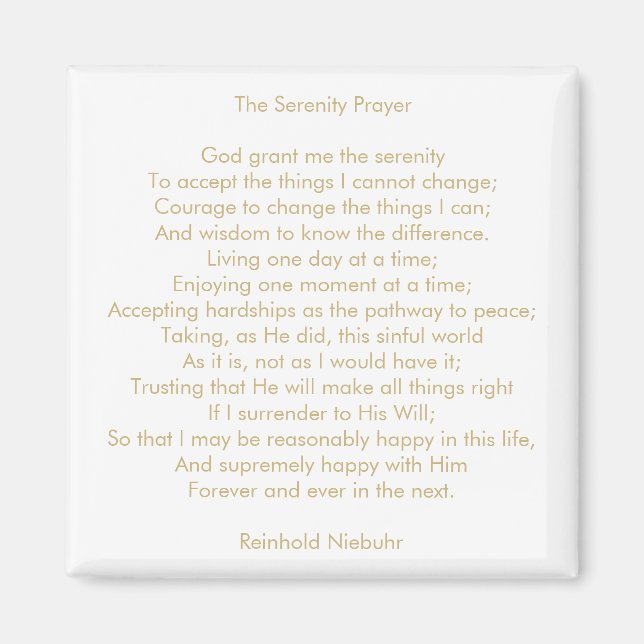 Imã Mensagem inspiradora de citação de oração personal (Frente)