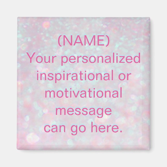 Imã Mensagem Motivacional Personalizada (Frente)