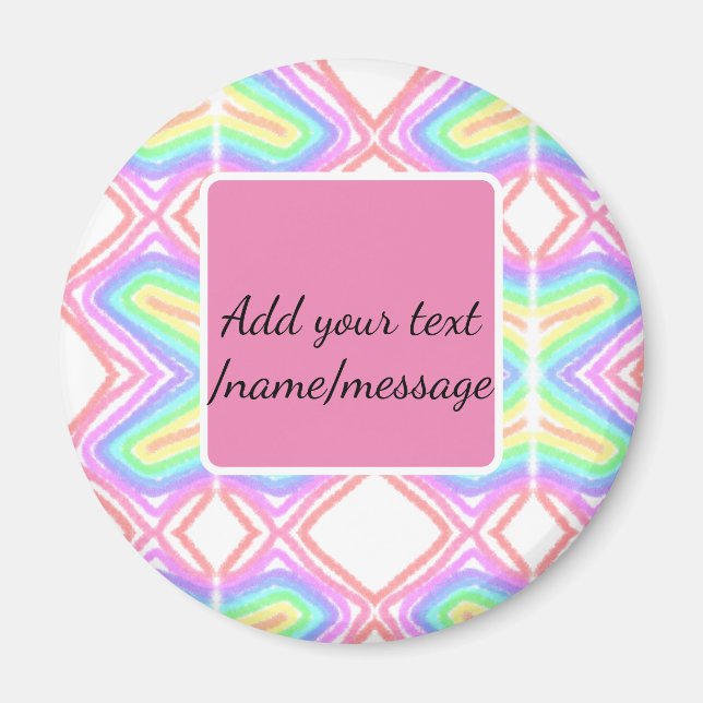 Imã Mensagem personalizada de adicionar nome à aquarel (Frente)