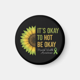 Imã Mental Health Awareness Sunflower