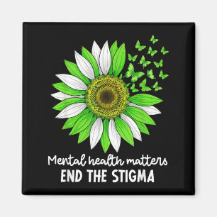 Imã Mental-Health-Matters Acabe Com O Estigma Girassol