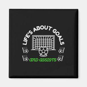Imã Mentalidade Legal de Futebol A Vida é Sobre Metas