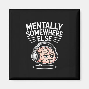 Imã Mentalmente em outro lugar cérebro introvertido en