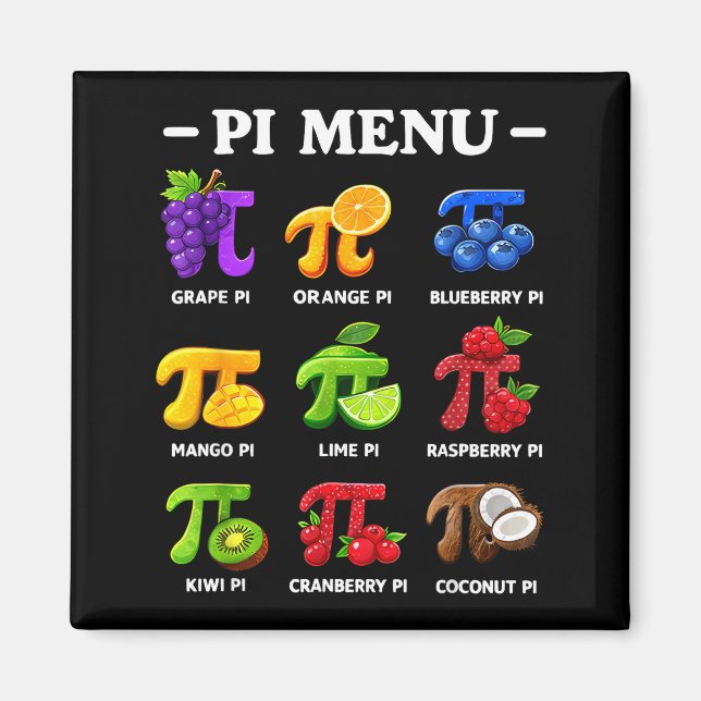 Imã Menu dia 3,14 símbolo de professor de matemática p (Frente)