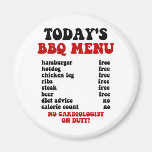 Imã Menu engraçado do assado