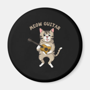 Imã Meow Guitar Cute Cat Tocando Violão Gatinhos Engra