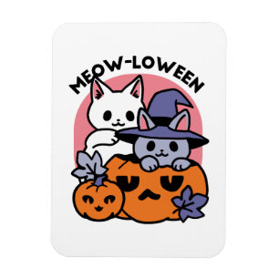 Ímã Meow-Loween - Design de Gato de Halloween