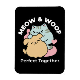 Ímã Meow & Woof Perfect Toga - Gato e Cachorro Bonitos