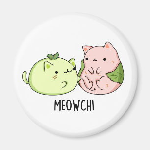 Imã Meowchi Comida Cute Mochi Pun