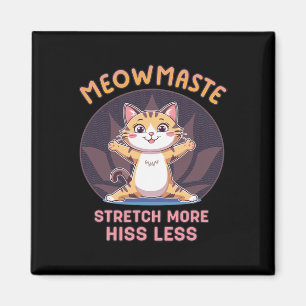 Imã Meowmaste Yoga Gato Esticar Mais Sibilo Menos 