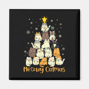 Imã Meowy Catmas Gato Árvore de Natal Xmas Meninas Men