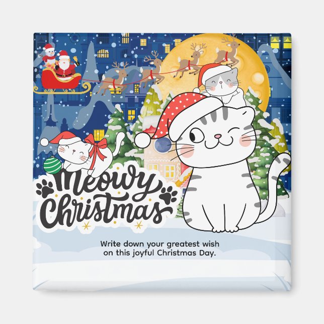 Imã Meowy Christmas (Frente)