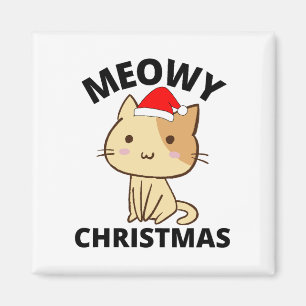 Imã Meowy Christmas