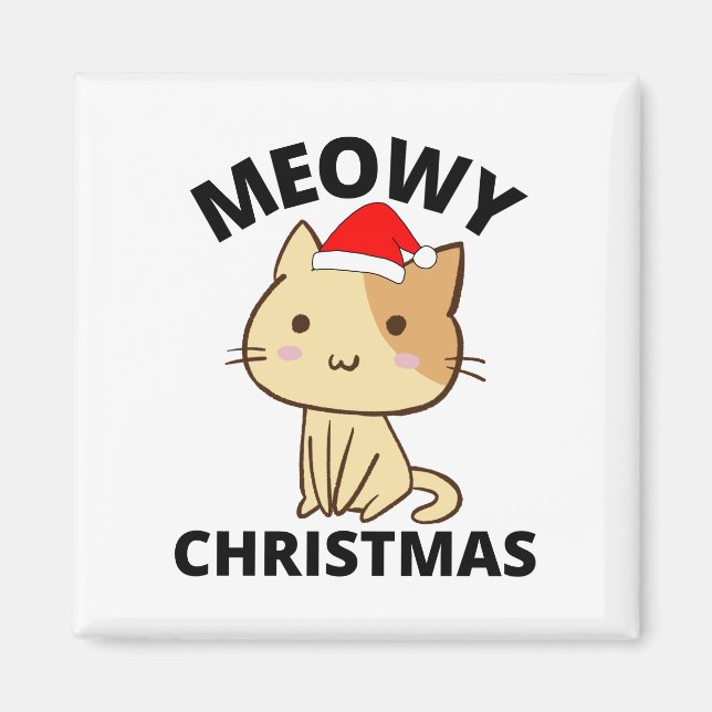 Imã Meowy Christmas (Frente)