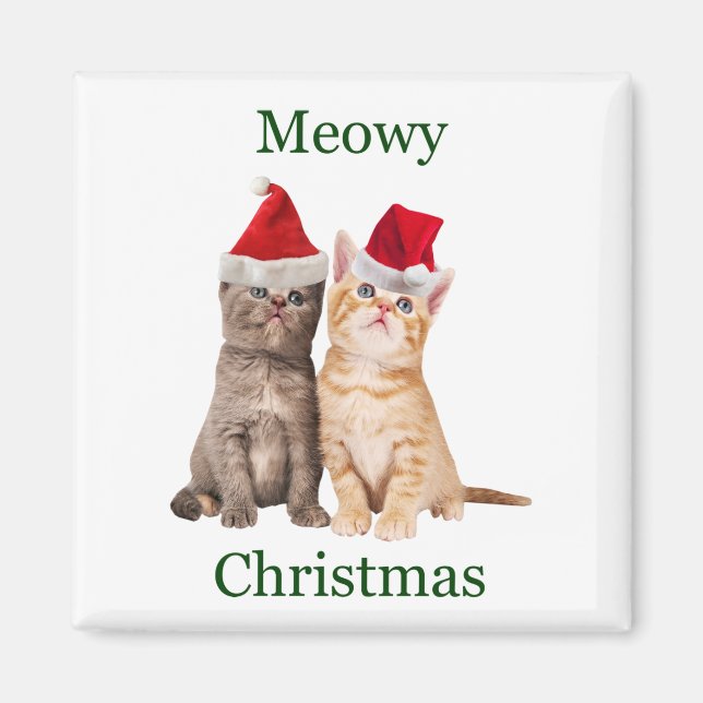 Imã Meowy Christmas Kitten Magnet (Frente)