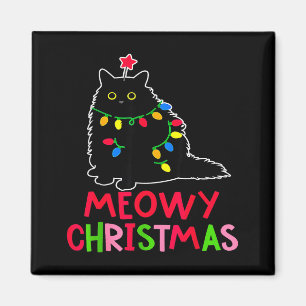 Imã Meowy Natal Luzes de Natal Roupas de dormir de Gat