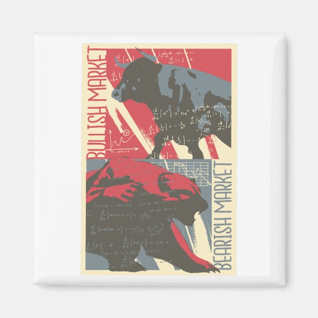 Imã Mercado Bull and Bear - Presente para Comerciantes (Frente)