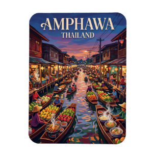 Ímã Mercado Flutuante de Amphawa Tailândia