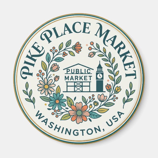 Imã Mercado Pike Place Washington (Frente)