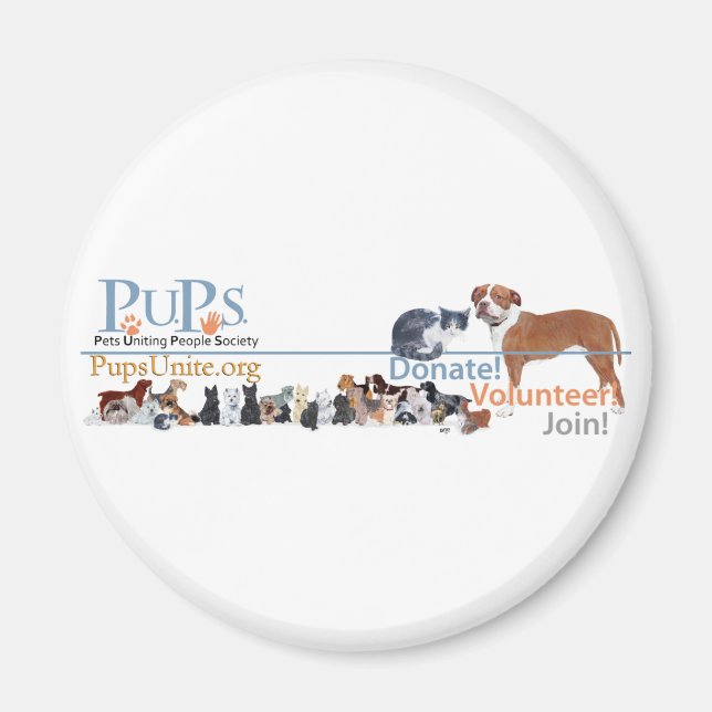 Imã Mercadorias do Logotipo da PUPs (Frente)