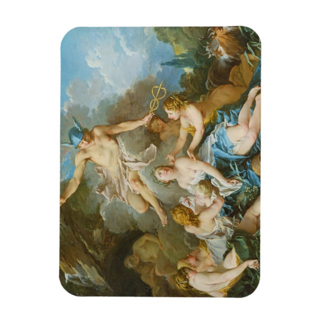 Ímã Mercúrio confiando a criança Baccus às Ninfas (Vertical)