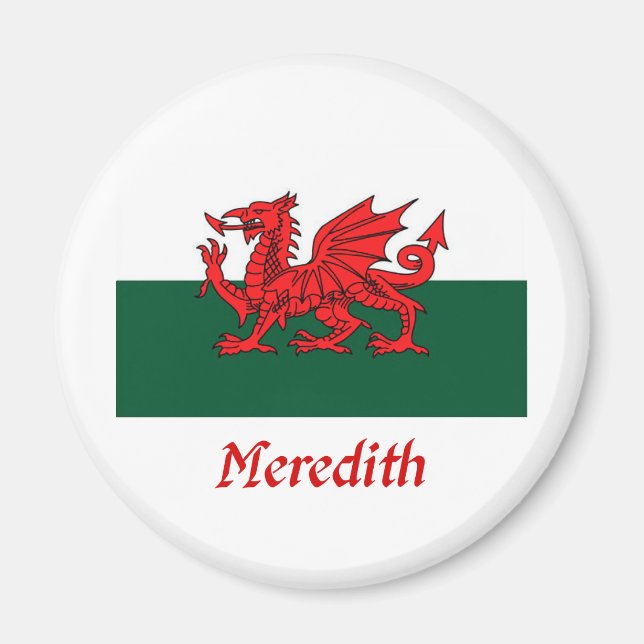 Imã Meredith Welsh Flag (Frente)