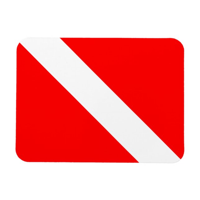 Ímã Mergulhar Sinalizador Scuba Diver para Baixo (Horizontal)