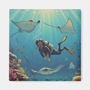 Imã Mergulho com Stingrays