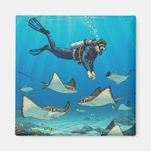 Imã Mergulho com Stingrays