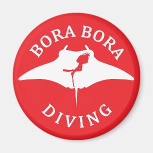 Imã Mergulho Scuba Com Raios Manta Em Bora Bora