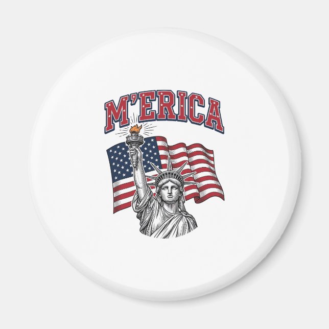 Imã MERICA Antigo Liberdade Patriótico (Frente)