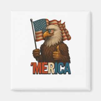 Imã Merica Eagle Engraçado e Patriótico