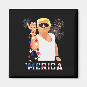 Imã Merica Trump Atinge Merica Usa Bandeira Americana