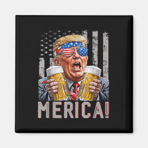 Imã Merica Trump Sungs 4 De Julho Beer Drinki Engraçad