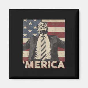 Imã Merica Trump Usa Bandeira Americana 4 De Julho Pat