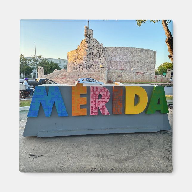 Imã Mérida, México - Magnet Quadrado (Frente)