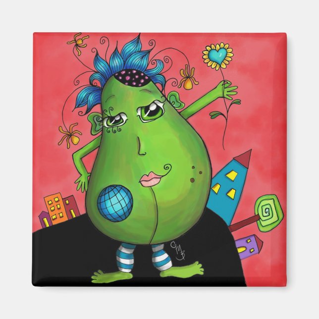 Imã Meridian Avocado Magnet (Frente)