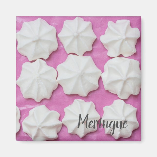 Imã Meringues em papel cor-de-rosa (Frente)