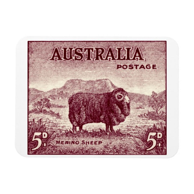 Ímã Merino Sheep australiano de 1934 (Horizontal)
